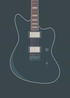 Dark Offset Metal Guitar