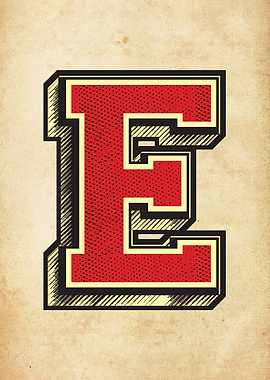 Vintage Letter E