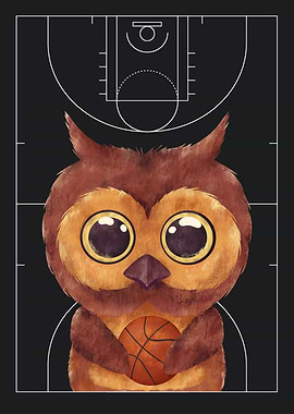 Owl Basketball Player