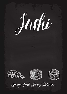 Sushi Menu Fresh Delicious