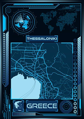 THESSALONIKI MAP GREECE