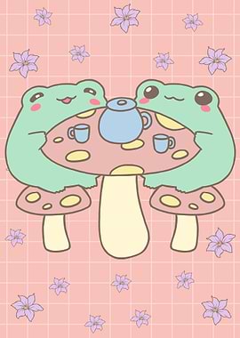 Cottagecore Frog Tea