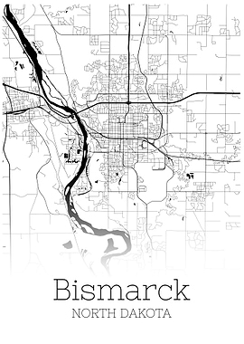 Bismarck North Dakota map