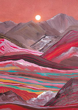 Raibow Mountains And Full