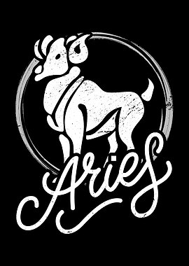Aries Zodiac Sign Ram Logo