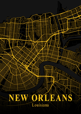 NEW ORLEANS GOLD CITY MAP