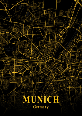MUNICH GOLD CITY MAP