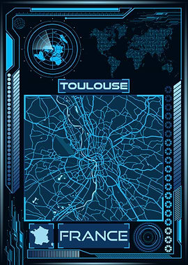 TOULOUSE MAP FRANCE