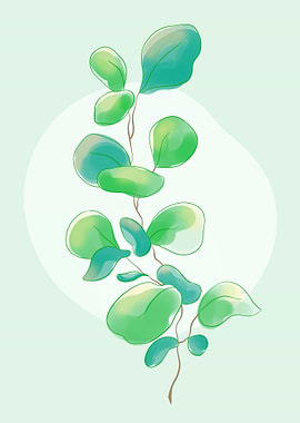 Eucalyptus Digital Drawing
