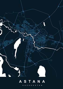 ASTANA Map Kazakhstan