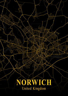 NORWICH GOLD CITY MAP
