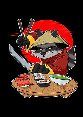 Samurai Sushi Raccoon Maki