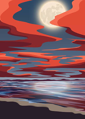 Lofi Beach Moonlight