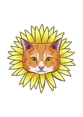 Cat Sunflower