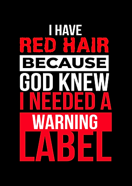 Redhead Warning Label Mc1r