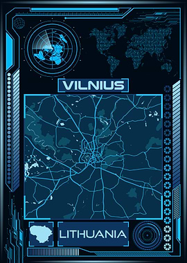 VILNIUS MAP LITHUANIA