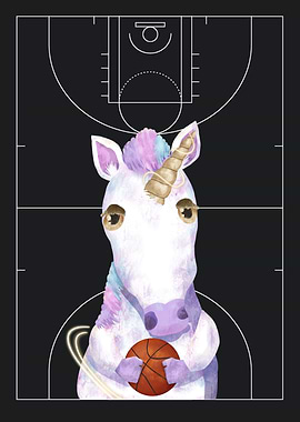 Unicorn Basketball Player