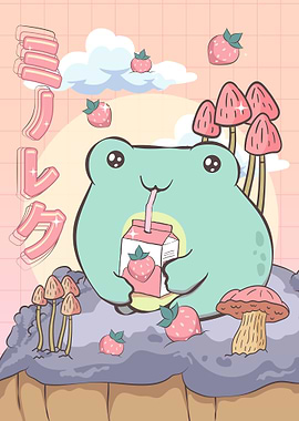 Cottagecore Kawaii Frog