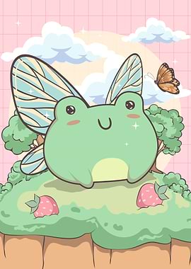 Cottagecore Fairy Frog