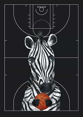 Zebra Basketball Player