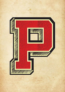 Vintage Letter P