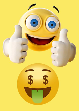 Funny Dollar Emoji Smiley
