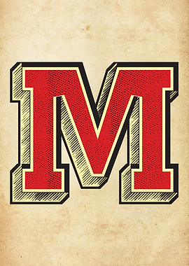 Vintage Letter M
