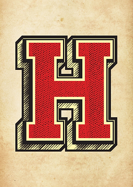 Vintage Letter H