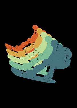 Snowboarding Cool Retro