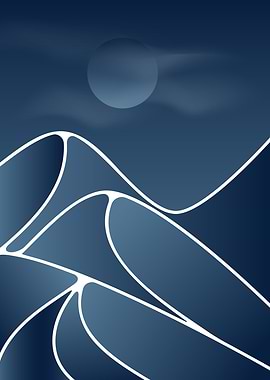 Abstract contemporary moon