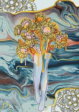 Dancing sunflowers art