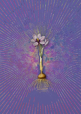 Vintage Crocus Sativus