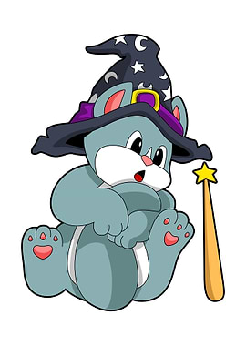 Cat Wizard Magic wand Hat