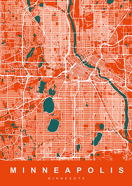 MINNEAPOLIS Map MINNESOTA
