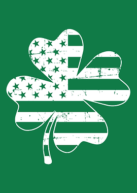 Shamrock USA flag St Patr