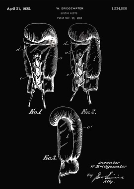 Boxing Glove patent 1925
