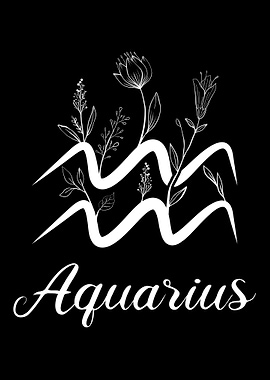 Cottagecore Aquarius Sign
