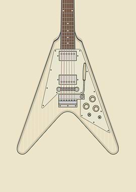 White V Guitar
