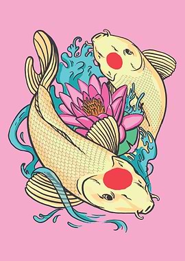 Beautiful tancho koi