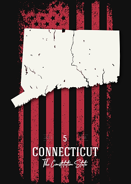 Connecticut State Map USA