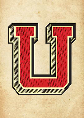 Vintage Letter U