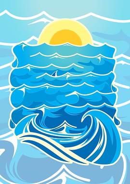 SEA WAVE VECTOR ART