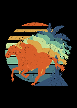 Retro Horse Race Vintage