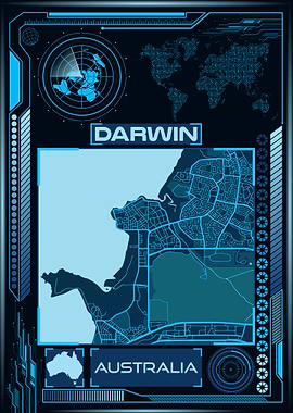 DARWIN MAP AUSTRALIA