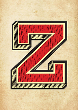 Vintage Letter Z