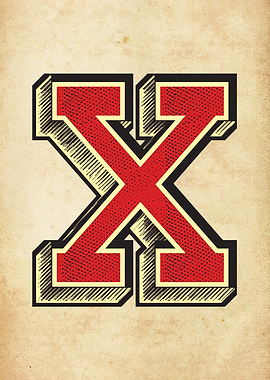 Vintage Letter X