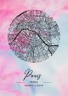 Paris City Map France