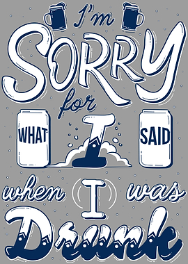 Typography drunk beer art