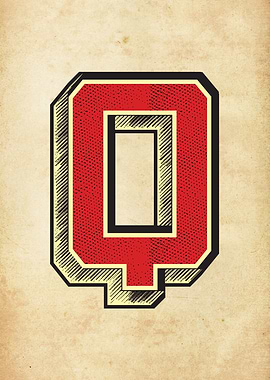 Vintage Letter Q