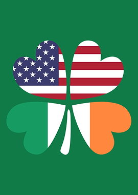 Shamrock USA Ireland flag